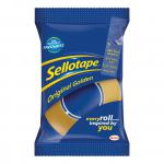 Sellotape Original Golden Tape Roll Non-static Easy-tear Retail Pack 18mmx25m Ref 1443169 [Pack 8] 470464