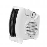 2kW Upright and Flat Fan Heater with Auto Thermostat Heat Settings White Ref HG01166 470976