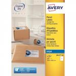 Avery Quick DRY Parcel Labels Inkjet 1 per Sheet 199.6x289.1mm White Ref J8167-100 [100 Labels] 471599