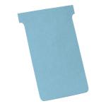 Nobo T-Cards 160gsm Tab Top 15mm W124x Bottom W112x Full H180mm Size 4 Light Blue Ref 2004006 [Pack 100] 491001