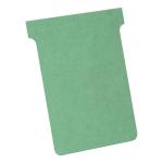 Nobo T-Cards 160gsm Tab Top 15mm W92x Bottom W80x Full H120mm Size 3 Green Ref 32938913 [Pack 100] 491052