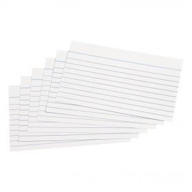 5 Star Office Record Cards Ruled Both Sides 5x3in 127x76mm White [Pack 100] 50256X