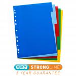 Oxford Subject Dividers 5-Pt PP Multipunched Fully Coloured 120 Micron A4 Multicoloured Ref 100205075 514673