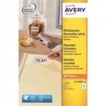 Avery Mini Multipurpose Labels Removable Laser 27 per Sheet 63.5x29.6mm White RefL4737REV-25 [675 Labels] 534438
