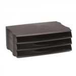 Avery DTR Eco Letter Tray Wide Entry Stackable Set of 3 Black Ref DR800BLK [Pack 3] 544868