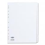 Concord Subject Dividers 20-Part Multipunched 150gsm A4 White Ref 79601 573071