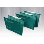 Rexel Crystalfile Classic Linking Suspension File 15mm V-base 230gsm Foolscap Green Ref 3000030 [Pack 50] 587347