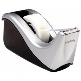 Scotch Magic Tape Contour Dispenser Desktop Weighted with 1 Roll 19mmx33m Grey Ref C60-ST 600669
