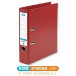 Elba Lever Arch File Polypropylene 70mm Spine A4 Red Ref 100202172 [Pack 10] 625105
