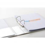 Elba Panorama Presentation Ring Binder PP 2 D-Ring 40mm Capacity A4 White Ref 400008505 [Pack 6] 627319