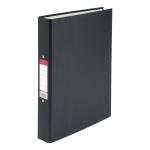 5 Star Value Ring Binder 2 O-Ring Paper Over Board Size 25mm A4 Black [Pack 10] 636588