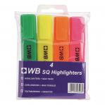 5 Star Value Highlighters Assorted [Pack 4] 638450