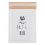 Jiffy Mailmiser Protective Envelopes Bubble-lined Size 0 P&S 140x195mm White Ref JMM-WH-0 [Pack 100] 697356