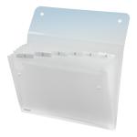Rexel Ice Expanding File Durable Polypropylene 6 Pocket Stud Closure A4 Clear Ref 2102033 730417