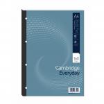 Cambridge Everyday Refill Pad Sbd 70gsm Ruled Margin Punched 4 Holes 160pp A4 Blue Ref 100080234 [Pack 5] 752234