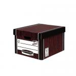 Bankers Box Premium Storage Box (Presto) Classic Woodgrain FSC Ref 7250502 [Pack 10] 793060
