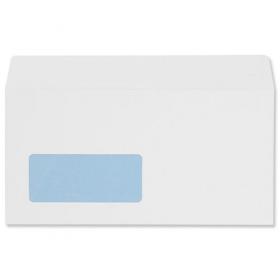 5 Star Office Envelopes PEFC Wallet Peel & Seal Window 100gsm DL 220x110mm White [Pack 500] 906608