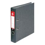 5 Star Office Mini Lever Arch File 50mm Spine Foolscap Cloudy Grey [Pack 10] 908285