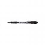 5 Star Elite Rubber Grip Ball Pen Medium 1.0mm Tip 0.5mm Line Black [Pack 12] 908323