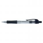 5 Star Office Retractable Grip Ball Pen Medium 1.0mm Tip 0.4mm Line Black [Pack 10] 909965