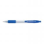 5 Star Office Retractable Grip Ball Pen Medium 1.0mm Tip 0.4mm Line Blue [Pack 10] 909973