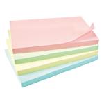 5 Star Office Re-Move Notes Repositionable Pastel Pad of 100 Sheets 76x127mm Assorted [Pack 12] 912963