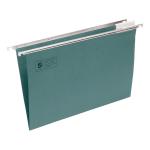 5 Star Office Suspension File with Tabs and Inserts Manilla 15mm V-base 180gsm A4 Green [Pack 50] 913241