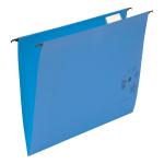 5 Star Office Suspension File with Tabs and Inserts Manilla 15mm V-base 230gsm Foolscap Blue [Pack 50] 913284