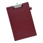 5 Star Office Standard Clipboard with PVC Cover Foolscap Dark Red 913659