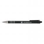 5 Star Office Retractable Ball Pen Soft Grip Medium 1.0mm Tip 0.5mm Line Black [Pack 12] 918508