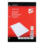 5 Star Office FSC Refill Pad Headbound 70gsm Ruled Margin Punched 4 Holes 160pp A4 Red [Pack 10] 930310