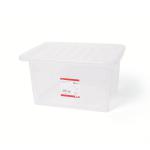 5 Star Office Storage Box Plastic with Lid Stackable 35 Litre Clear 930671