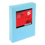 5 Star Office Coloured Copier Paper Multifunctional Ream-Wrapped 80gsm A4 Medium Blue [500 Sheets] 936291