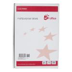 5 Star Office Multipurpose Labels Laser Copier and Inkjet 1 per Sheet 200x288mm White [Pack 500] 940461