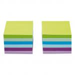 5 Star Office Re-Move Sticky Notes 76x76mm 6 Neon/Pastel Colours 100 Sheets per Pad [Pack of 12] 940562