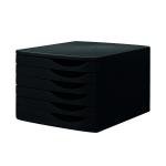 Jalema 6 Desktop Plastic Drawers Set Black J76319BLK AL98752
