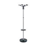 Alba Sevilla Coat Stand 350x350x1720mm Chrome/Black PMSEV ALB00728