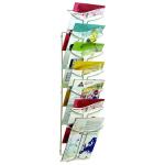 Alba Wall Mounted 7 Pocket Literature Holder A4 Chrome DD7M ALB00766