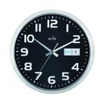 Acctim Supervisor Wall Clock 320mm Chrome/Black 21023 ANG21023