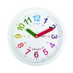 Acctim Lulu Time Teaching Wall Clock 260mm White 21882 ANG21882