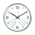 Acctim Komfort 30.5cm Metal Thermo Hygro Wall Clock 29147 ANG29147