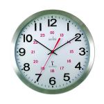 Acctim Century 24 Hour Radio Controlled Clock Aluminium 74457