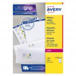 Avery Ultragrip Laser Labels 63.5x38.1mm Wht (Pack of 10500) L7160-500