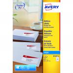 Avery Inkjet Address Labels 21 Per Sheet White (Pack of 525) J8160-25 AV10615