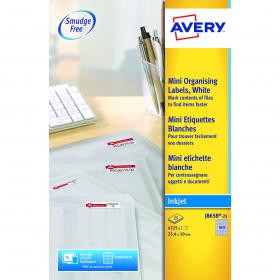 Avery Inkjet Mini Labels 189 Per Sheet White (Pack of 4725) J8658-25 AV10633