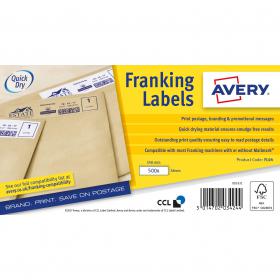 Avery Franking Label 140 x 38mm 1 Per Sheet White (Pack of 1000) FL04 AV52004