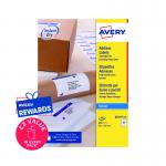 Avery Inkj Label 63.5x33.9mm 24 Per Sheet Wht (Pack of 2400) J8159-100 AV98894