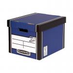 Fellowes Bankers Box Premium Presto Storage Box Blue/White (Pack of 12) 7260603 BB729