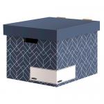 Bankers Box Decor Storage Box Blue (Pack of 5) 4483701 BB76836