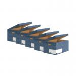 Bankers Box Decor Flip Top Box Blue (Pack of 5) 4484101 BB76840